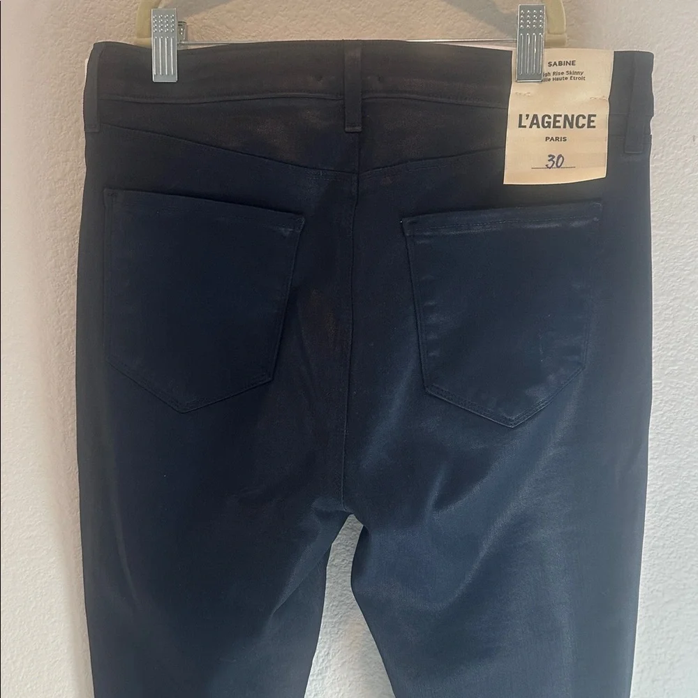 14. L’Agence Sabine High-Rise Skinny Coated Denim Jeans
